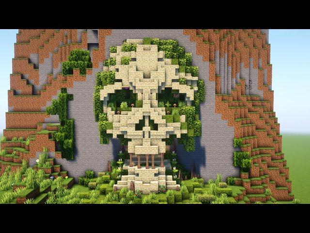 How to Build Mountain Skull Nether Portal | Minecraft Tutorial