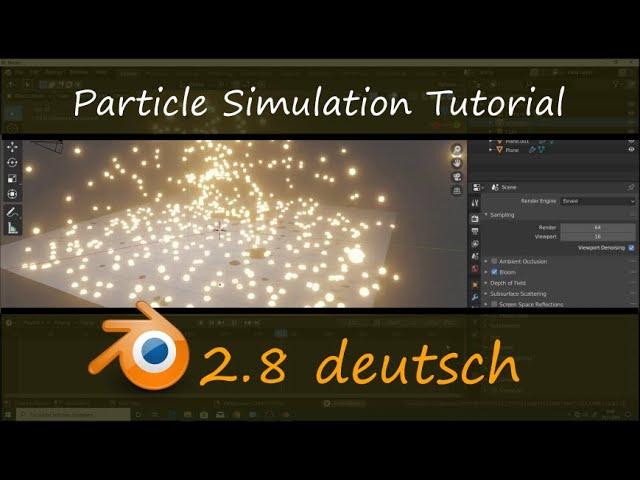 Blender 2.8 | Particle Simulation Grundlagen | Tutorial deutsch