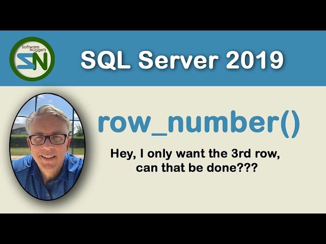 How to find the nth row from the results of a SQL Statement, using SQL Server.