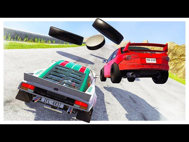 100 PUCK Downhill Avalanche Challenge! Complete Destruction! - BeamNG Multiplayer