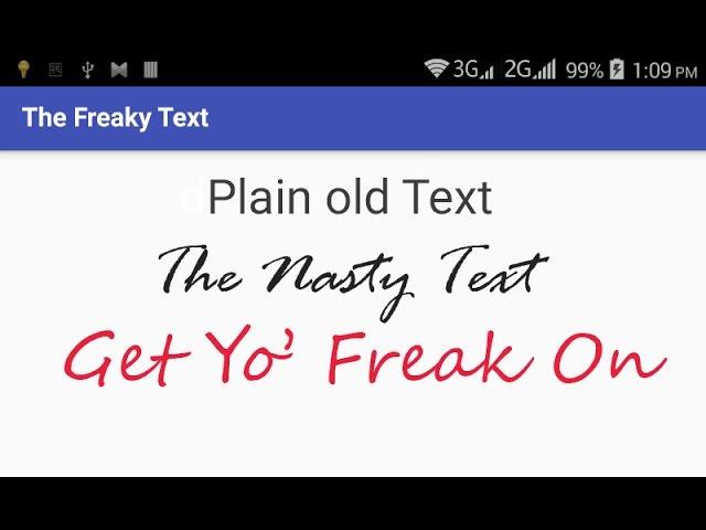 Using Custom Font in Android App tutorial with Example