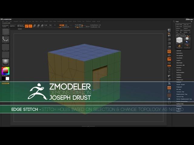 ZBrush ZModeler Edge Actions - Edge Stitch