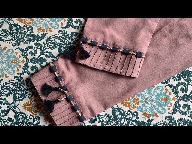 Make this most beautiful trouser bottom||easy and stylish||sewing ideas with aneela||