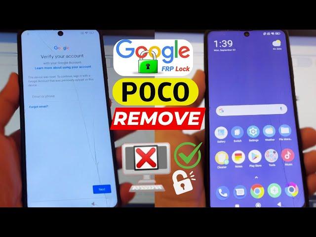 Frp Bypass Poco x3 MIUI 13 Unlock Without PC