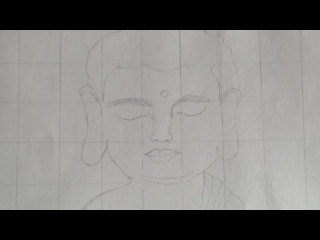 gautam buddha drawing tutorial lets'make