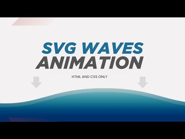 Waves Animation using svg in html and css | SVG waves animation without javascript