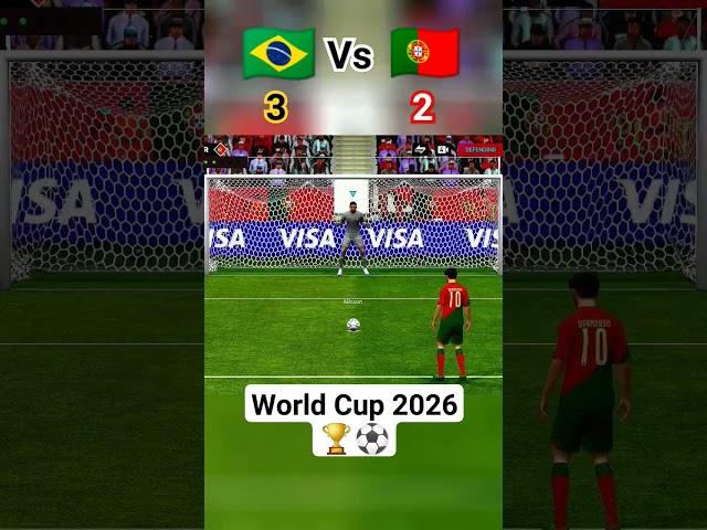 Brazil Vs Portugal penalty shootout  #fifa #brazil #portugal #neymar #ronaldo #fifamobile #goal