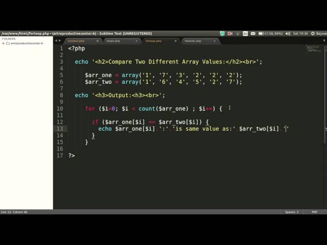 How to Compare Two Different Array Values in PHP - Video Toturial