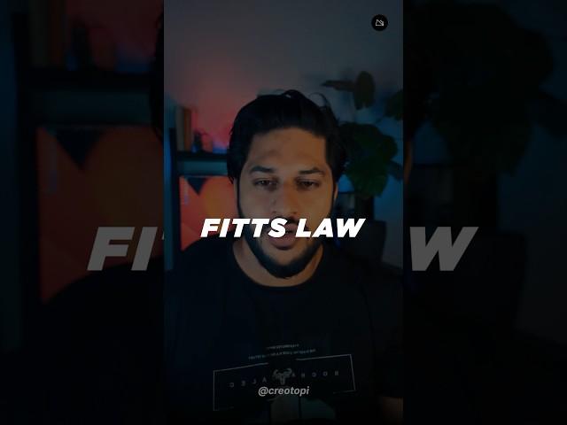 Fitts law for UI Designer #shots #design #uiuxdesign