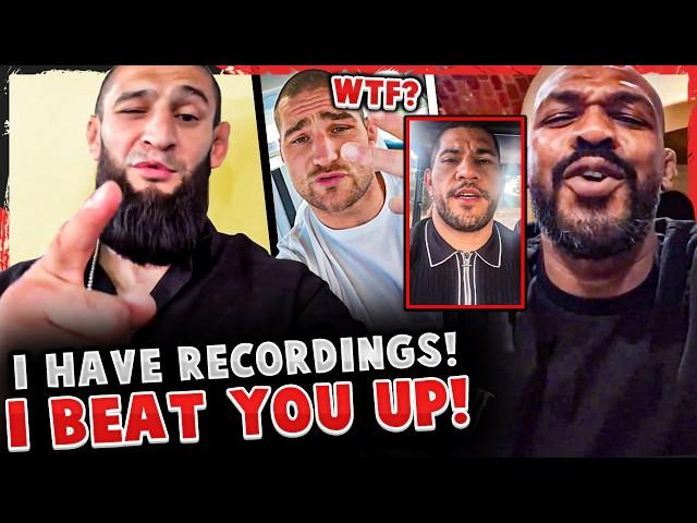 Khamzat Chimaev claims he has RECORDINGS BEATING UP Sean Strickland! Jon Jones UPDATE, Alex Pereira