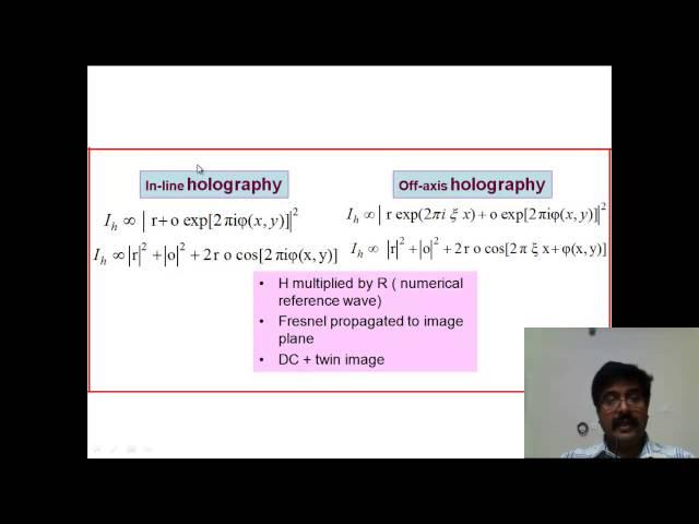 Digital holography for three-dimensional information processing: Anith Nelleri VIT Chennai