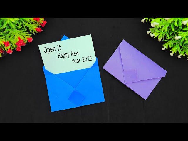 How To Make Paper Envelope Card Making | Surprise Message Card For Happy New Year | Origami Envelope