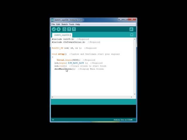 arLCD Arduino Touchscreen: Main Screen Tutorial with Code