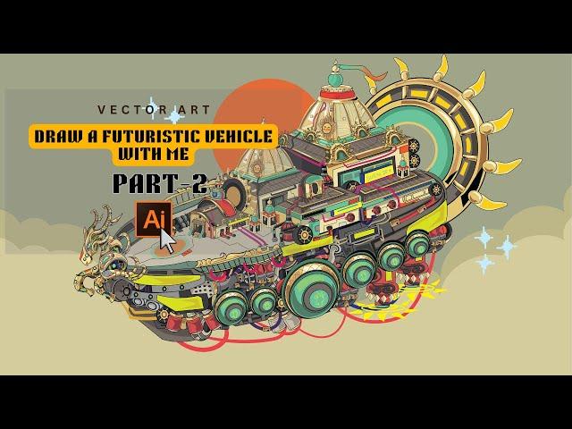 How to Design a Futuristic Vehicle-Vector Art in Adobe Illustrator  #art #cyberart #digitalsketch