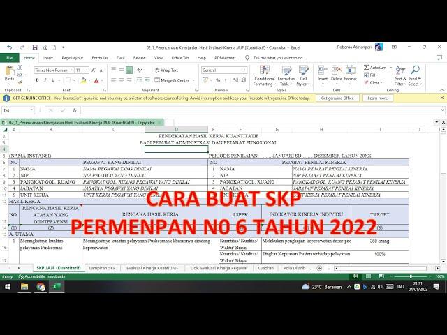 Cara Membuat SKP PNS dan PPPK Menurut Permenpan 6 Tahun 2022 Untuk Semua Profesi