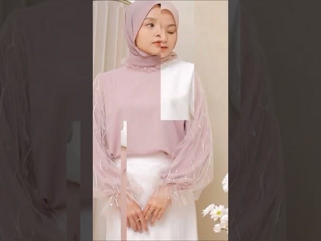 Rekomendasi blouse brukat lengan balon