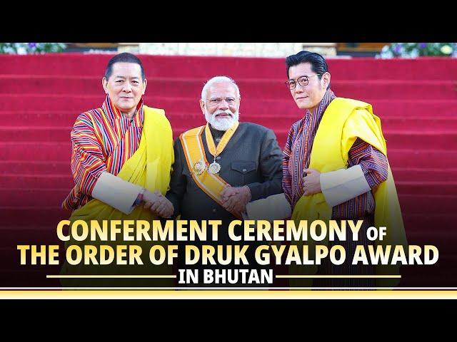 PM Modi conferred The Order of Druk Gyalpo Award in Bhutan