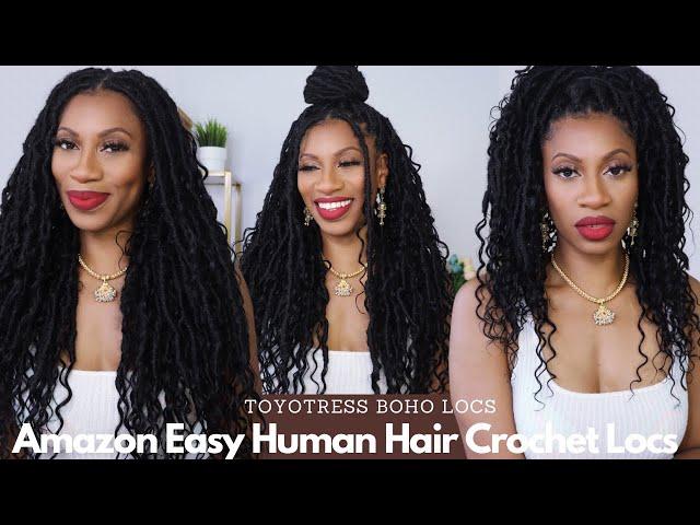 Easy Braid Pattern, Ft. Toyotress Boho Locs w/Human Hair Curls