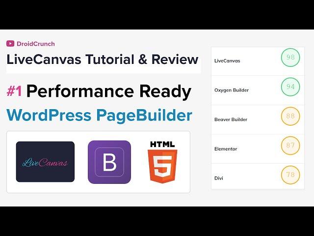 LiveCanvas Full Tutorial & Review | Pure HTML & CSS, Bootstrap WordPress Builder