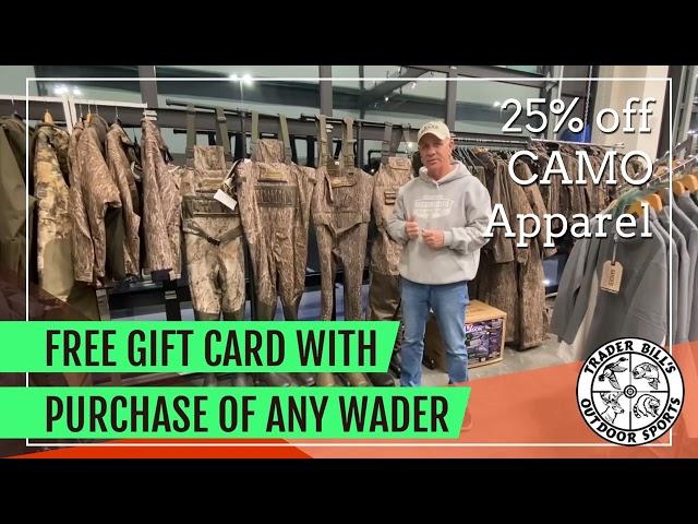 Free Gift card with purchase of any Wader