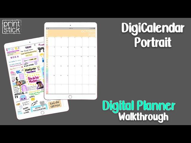 Digital Planner Walkthrough: Print Stick’s Digital Calendar Portrait