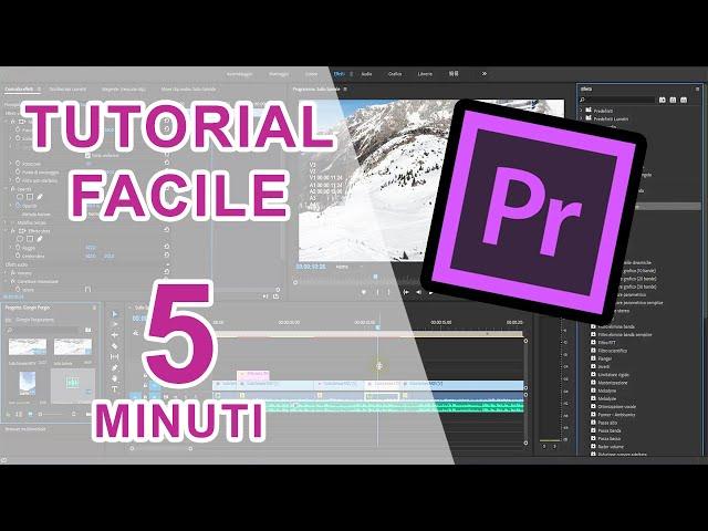 Come usare Adobe Premiere Pro in 5 MINUTI // Tutorial