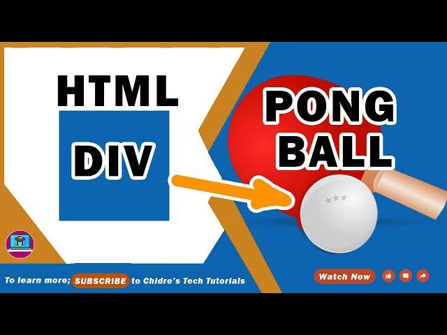 Convert HTML DIV into Pong Ball in jQuery + JavaScript | @ChidresTechTutorials