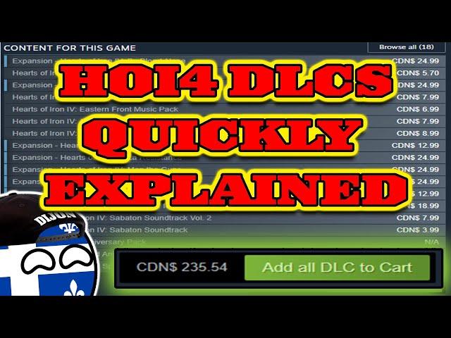 HOI4 DLCS EXPLAINED QUICKLY (Hearts Of Iron 4)