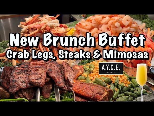 NEW Brunch BUFFET CRAB LEGS, STEAKS & MIMOSAS | AYCE Buffet at Palms