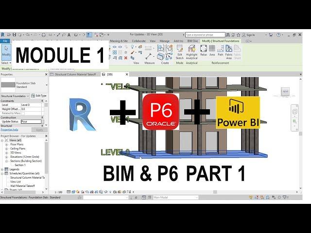 BIM & Primavera P6 | Revit | Part 1| Module 1| Creating Schedule in P6 | Resource loading in P6