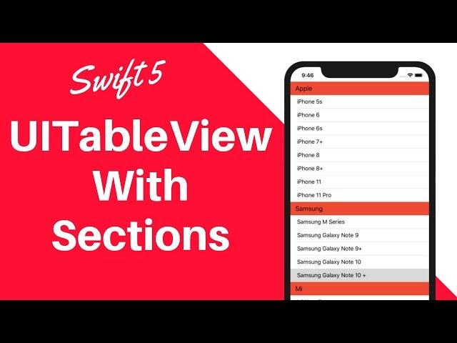 Swift 5 - How to Create UITableView with multiple sections in iOS