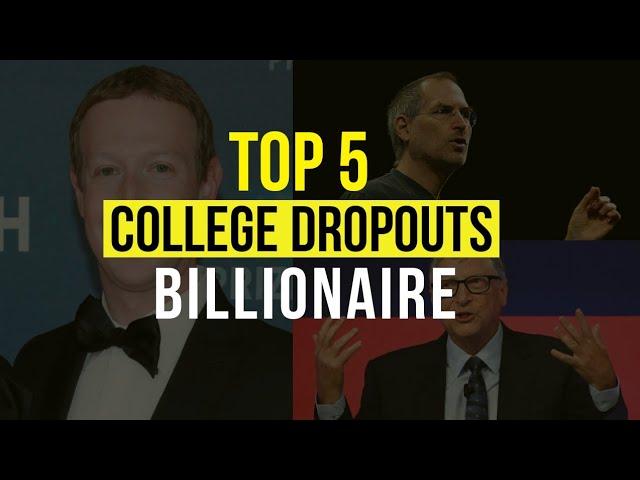 TOP 5 Richest College Dropouts Billionaire | #shorts #youtubeshorts