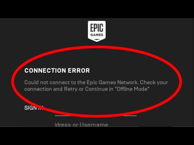 Fix - Could Not Connect To The Epic Games Network - Offline Mode - Epic Games Launcher