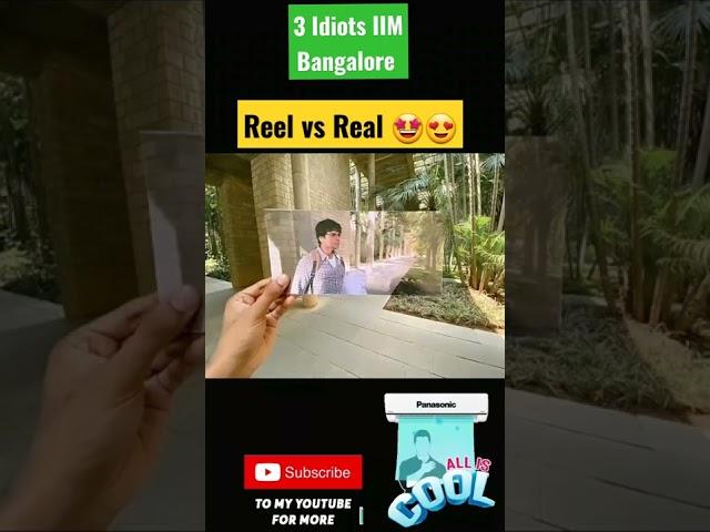 3 idiots IIM Bangalore Reel vs Real  -Aamir Khan - Sharman Joshi - Madhavan #shorts #shortsfeed