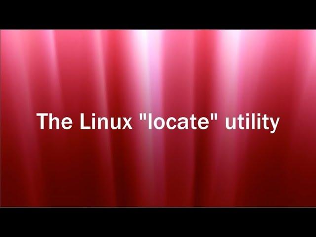 The Linux locate command