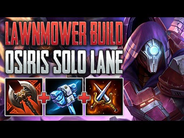 THE LAWNMOWER BUILD IS BACK! Osiris Solo Gameplay (SMITE Ranked Conquest)