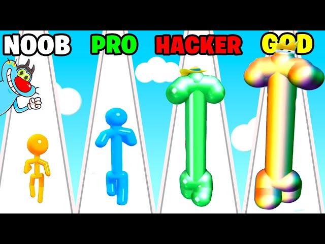 NOOB vs PRO vs HACKER vs GOD | In Tall Man Run | With Oggy And Jack | Rock Indian Gamer |