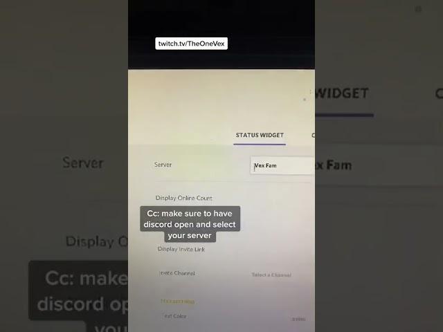 Stream discord overlay for streams!! My twitch: TheOneVex #shorts #tiktok #fyp #tips #stream