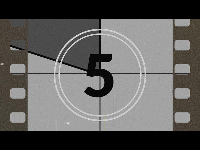 Copyright Free Old Film Countdown | 5 Seconds