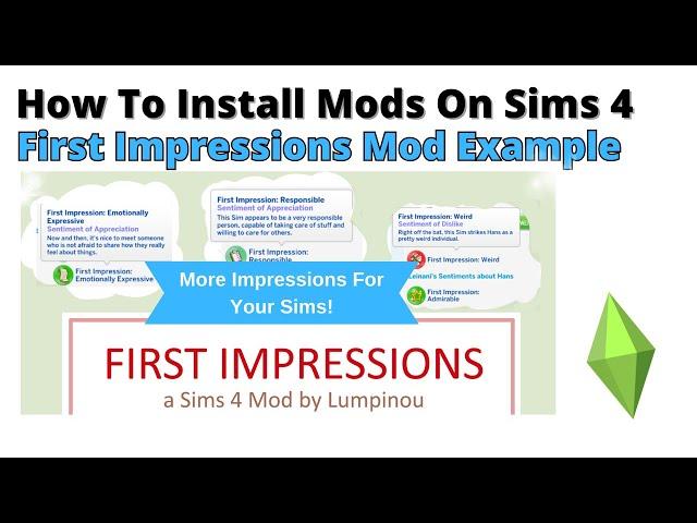 How To Install First Impressions Mod For Sims 4 | 2024