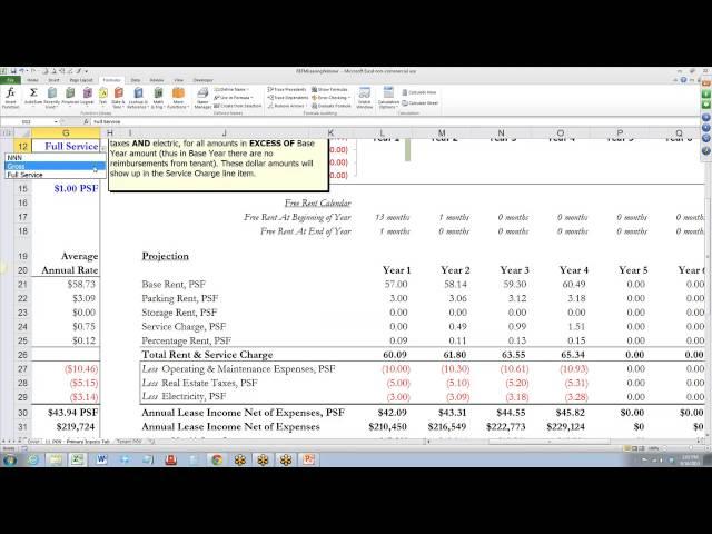 Commercial Real Estate Comparative Lease Analysis Video Tutorial