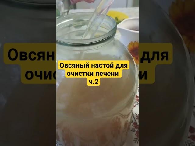 очищающий  овсяный настой для печени и ЖКТ