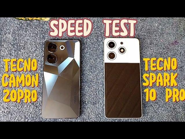 Tecno Camon 20pro vs. Tecno Spark 10 pro | Speed Test using DATA