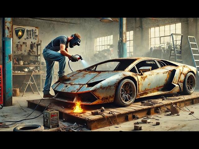 This guy turns an old car into a million dollar luxury Lamborghini! @msgarage_official