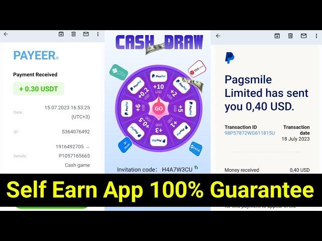 $.30 Payeer  $.40 USD Paypal||Cash Game How to earn money online