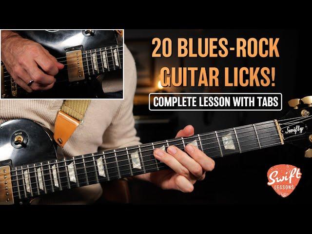 20 Blues Rock Guitar Licks for Beginner-Intermediate Players