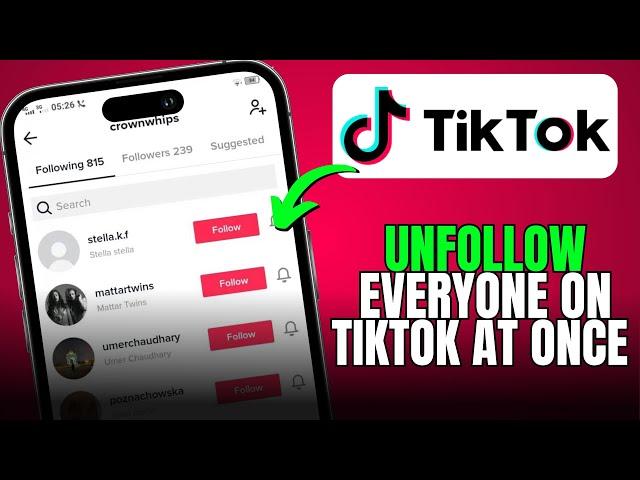 How to unfollow everyone on TikTok at once | NEW 2024