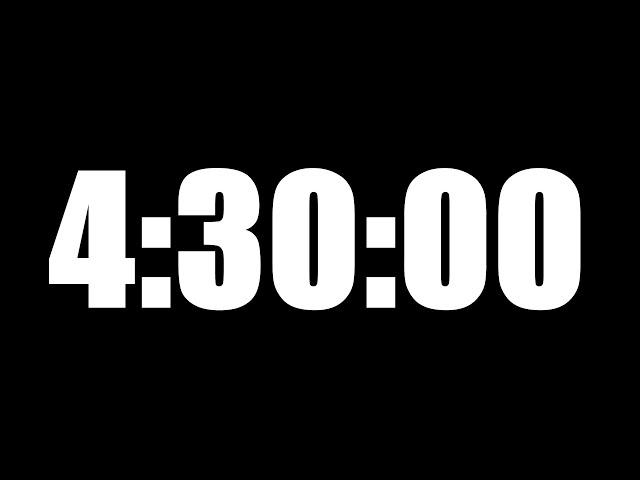 4 HOUR 30 MINUTE TIMER • 270 MINUTE COUNTDOWN TIMER ⏰ LOUD ALARM ⏰