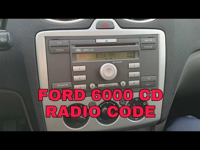 How to enter the radio code on Unlock Ford 6000 CD Radio Code ‍