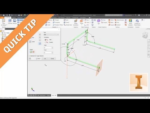 Quick Tip: 3D Sketching, Sweep and Mirror